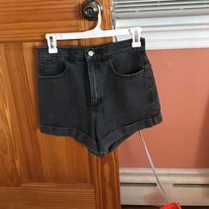 High waist jean shorts