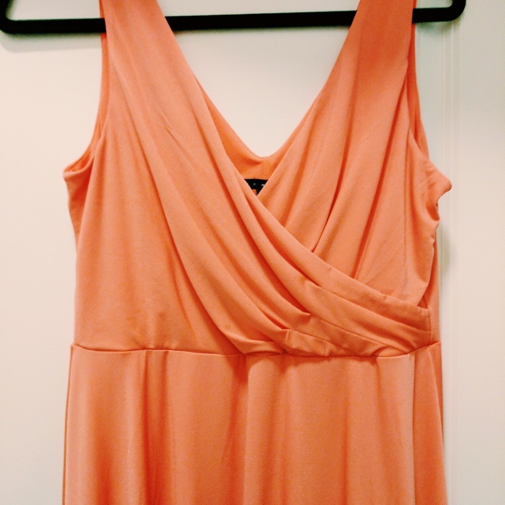 Tiana B coral sleeveless cocktail dress