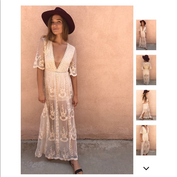 1 left!! Morocco Sands Lace Maxi Dress - Picture 3 of 7