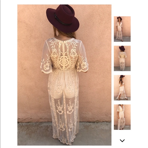 1 left!! Morocco Sands Lace Maxi Dress - Picture 5 of 7