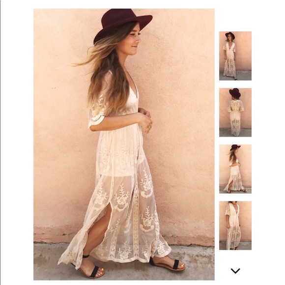 1 left!! Morocco Sands Lace Maxi Dress - Picture 6 of 7