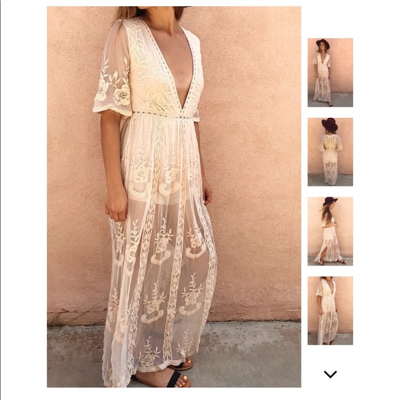 1 left!! Morocco Sands Lace Maxi Dress - Picture 4 of 7