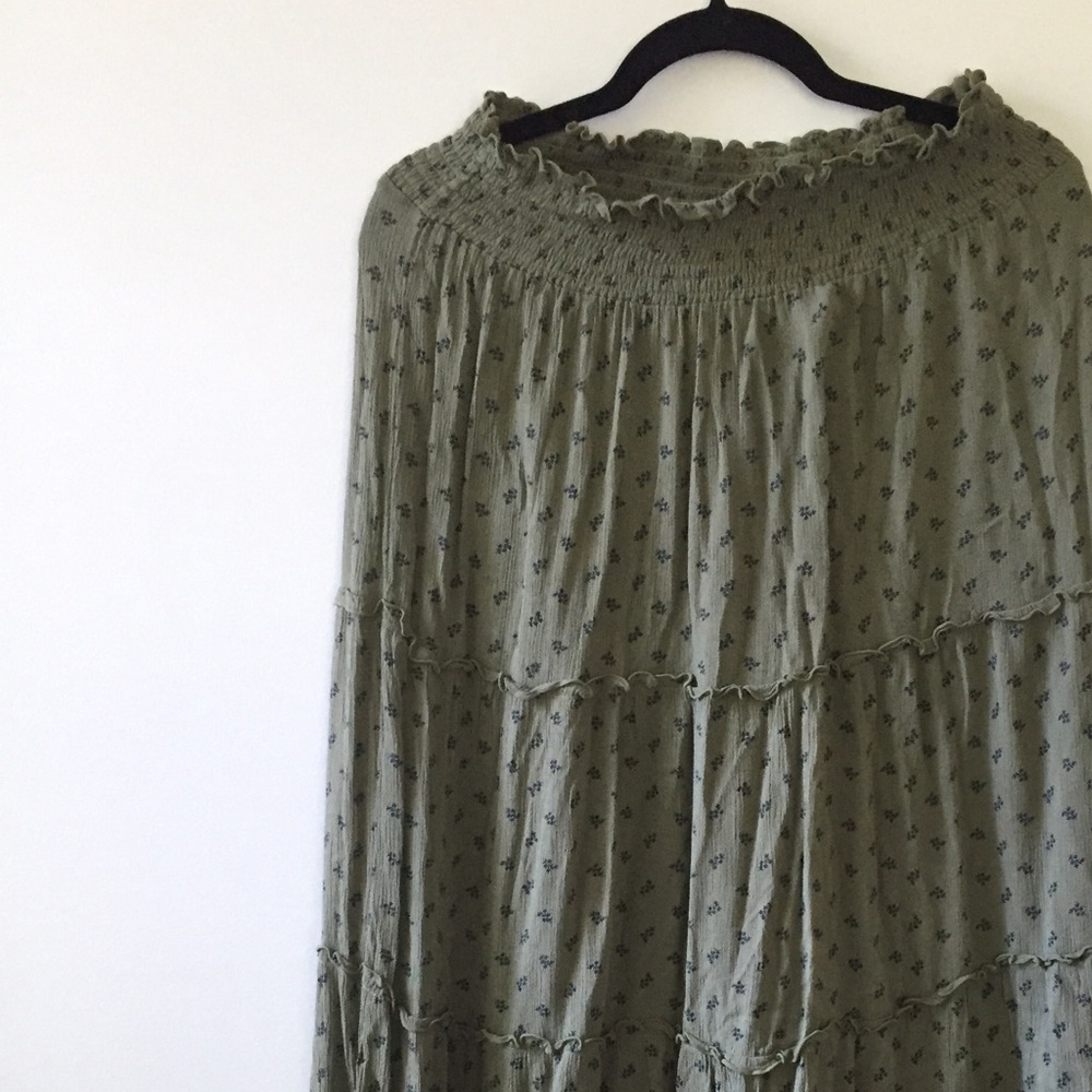Green Maxi Skirt