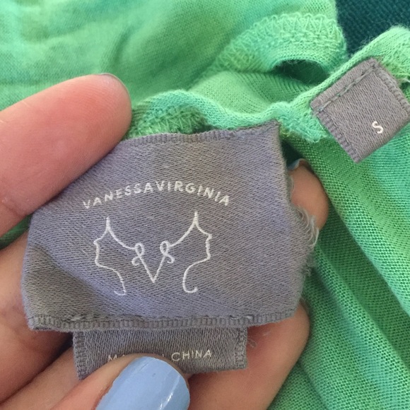 Anthropologie Vanessa Virginia Green Bell Top 💚 - Picture 3 of 4