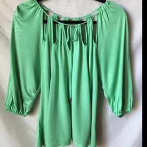 Anthropologie Vanessa Virginia Green Bell Top 💚