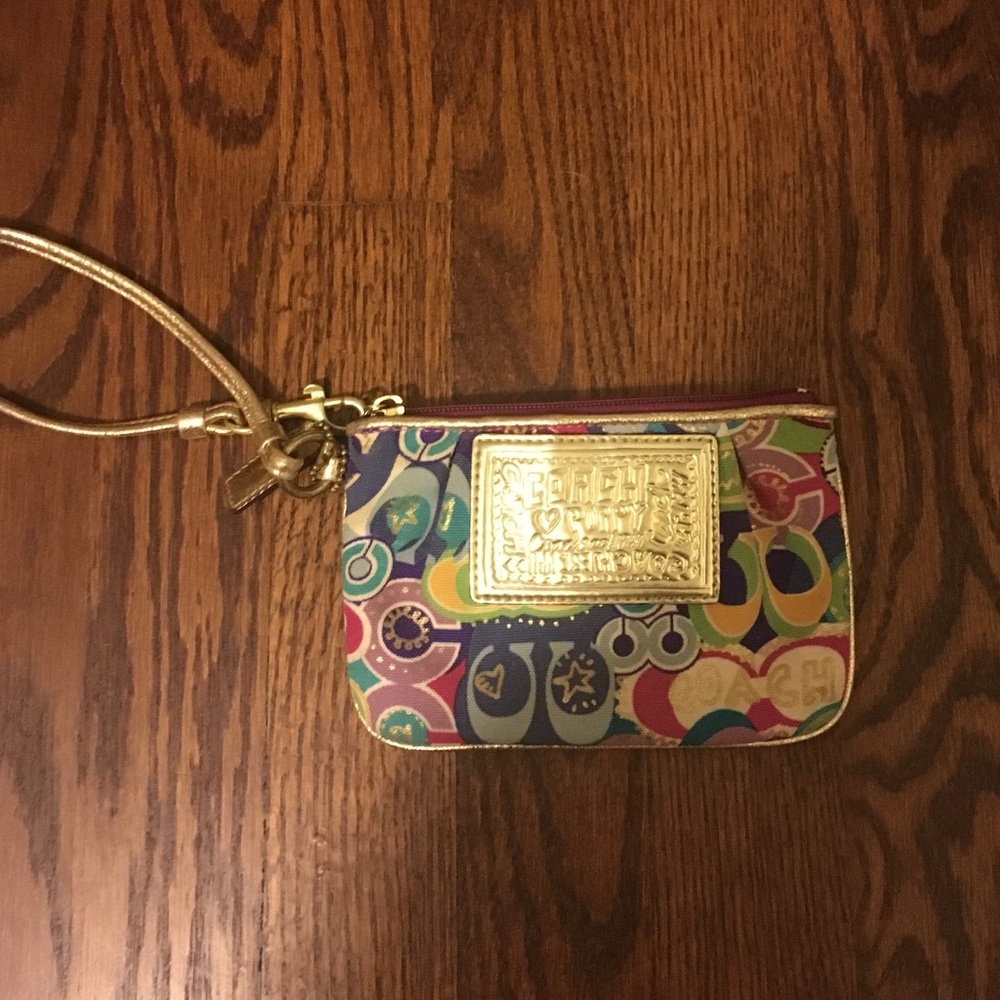 Coach poppy wristlet