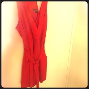 Red  Surplice Express Romper