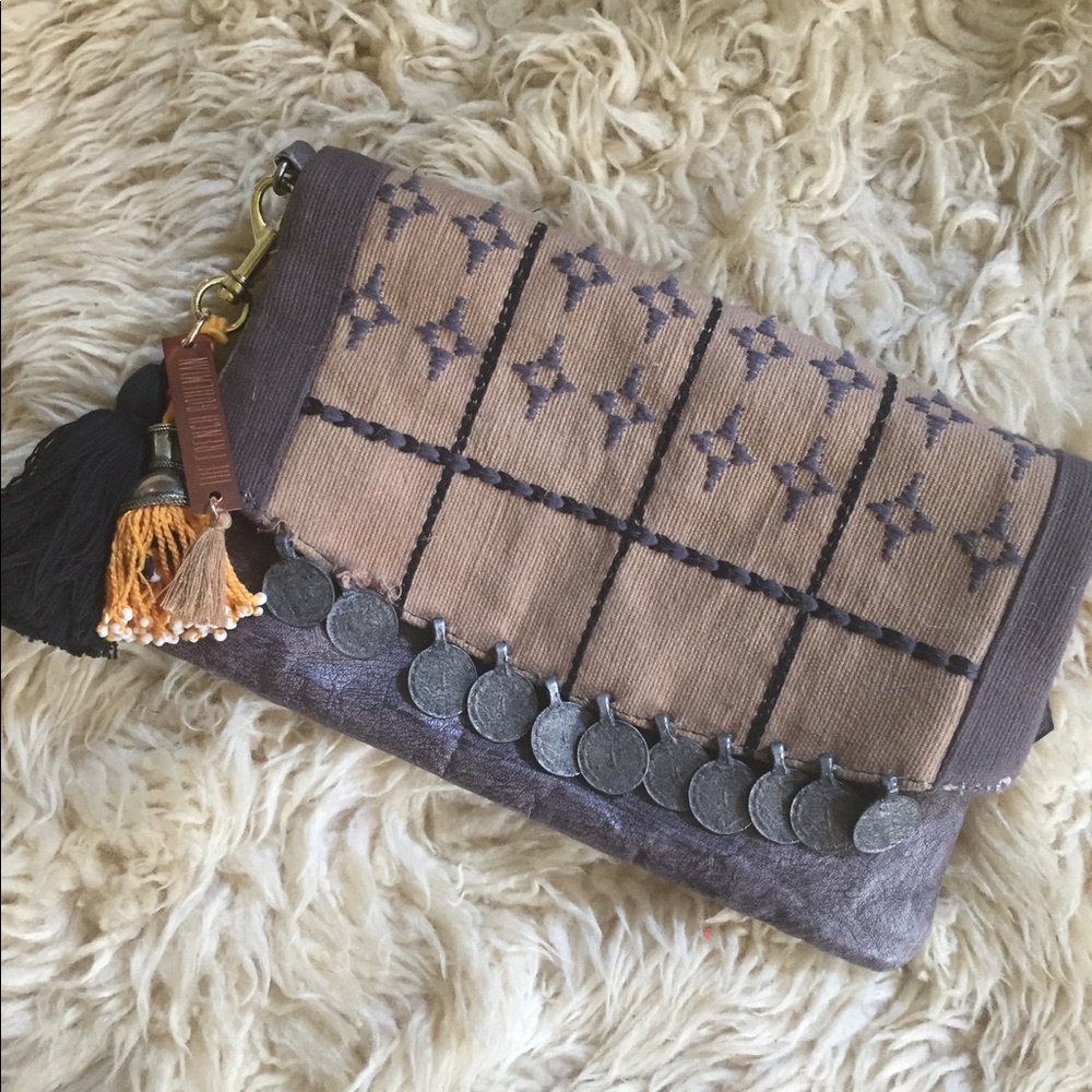 Free People Leather Boho Clutch