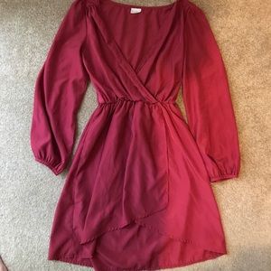 Burgundy dress