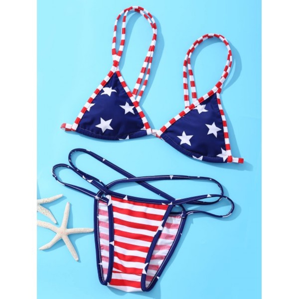 American Flag Bikini Set