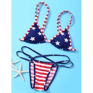 American Flag Bikini Set
