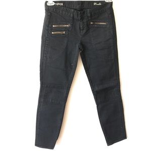 J. Crew Black Toothpick Ankle Jeans