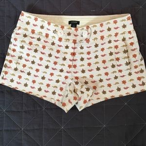 J. Crew Turtle animal print shorts