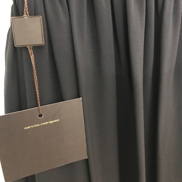 Narciso Rodriguez leather and chiffon dress - Picture 5 of 6