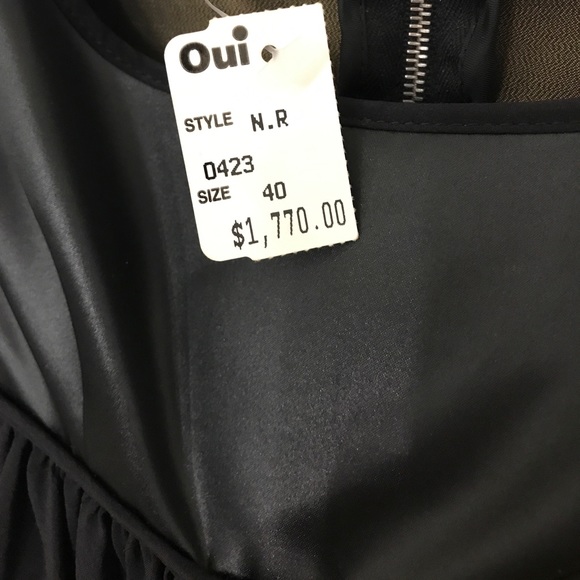 Narciso Rodriguez leather and chiffon dress - Picture 6 of 6