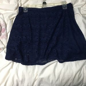 Navy lace Skirt- forever 21