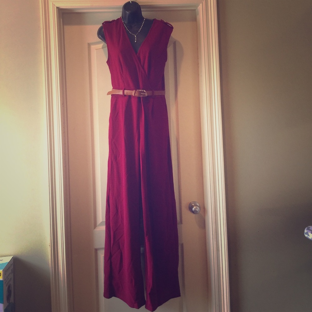 Wine jumpsuit