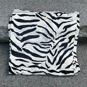 Zebra print shower curtain