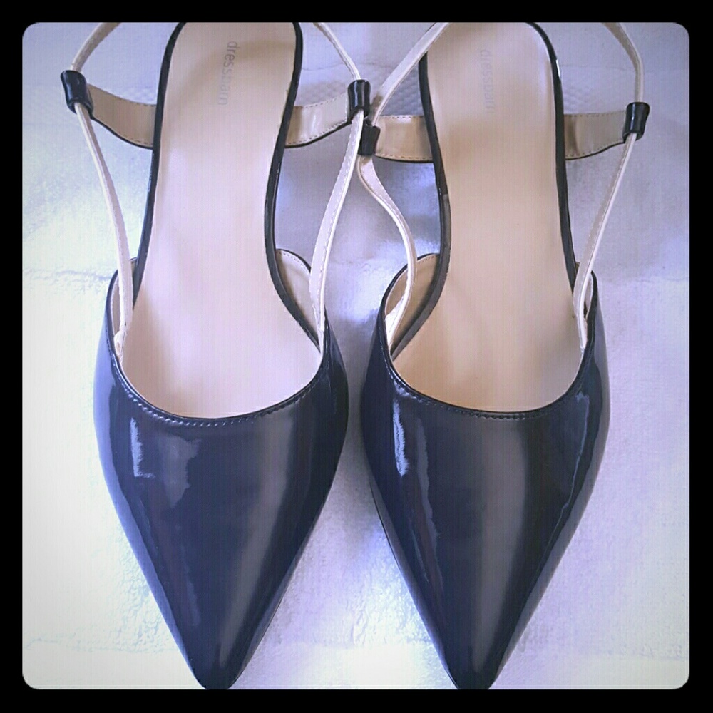 Navy Blue Patton Leather Pumps