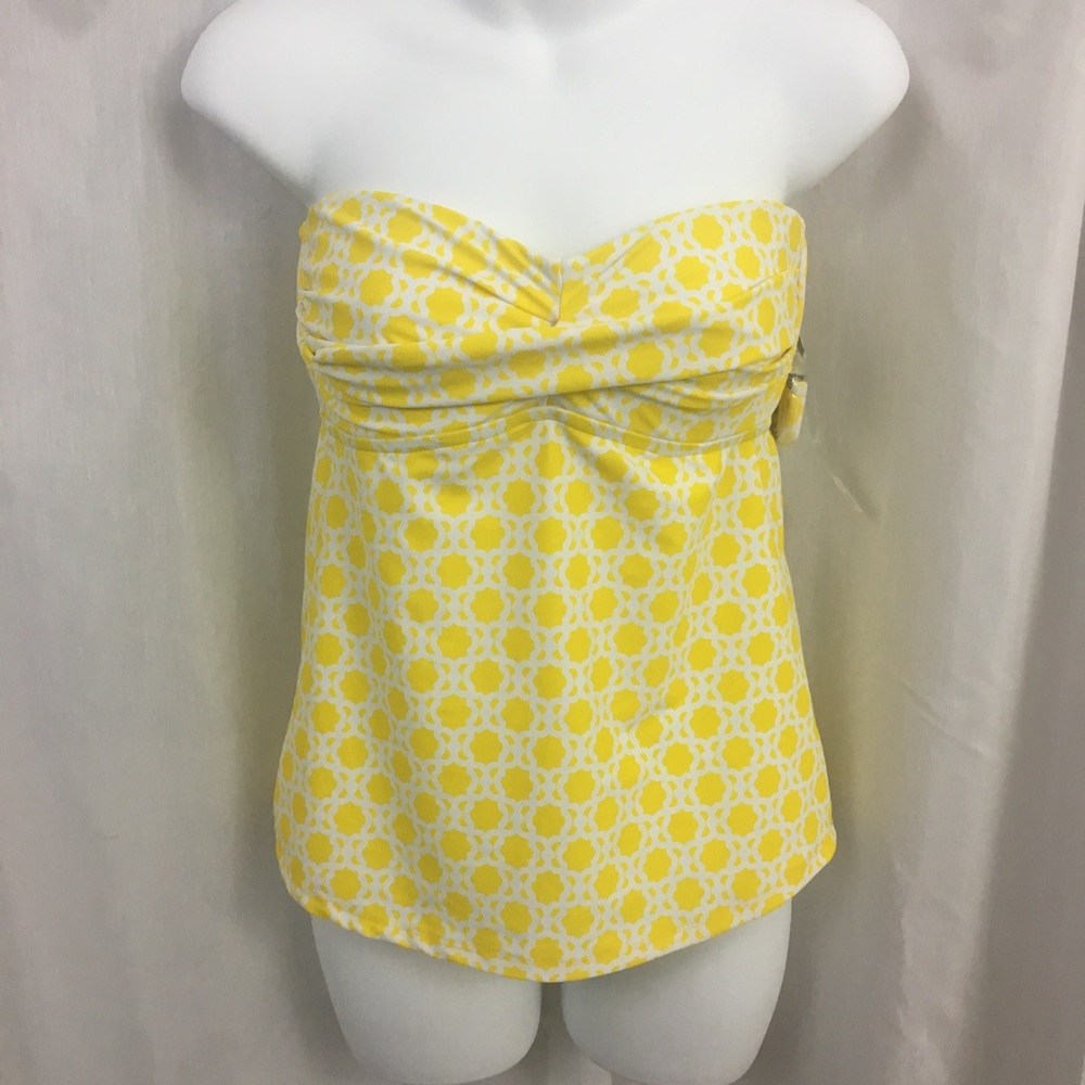 JCPenney Yellow Tankini Swimsuit Top