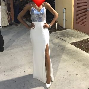 White formal long dress