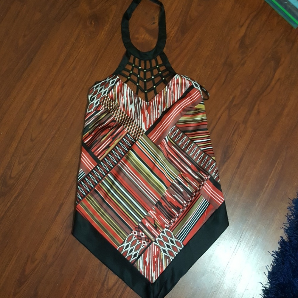 Nwot Silky halter tie top