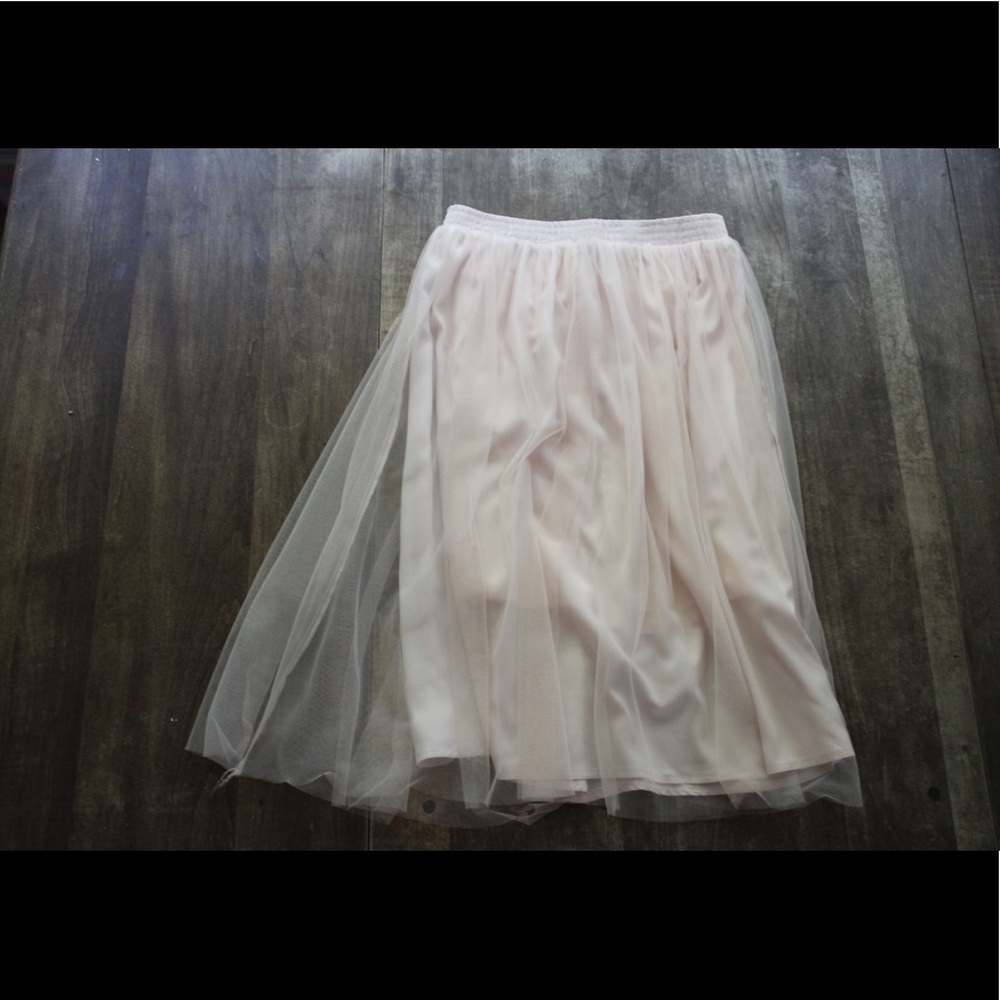 Pale Pink Tulle Skirt