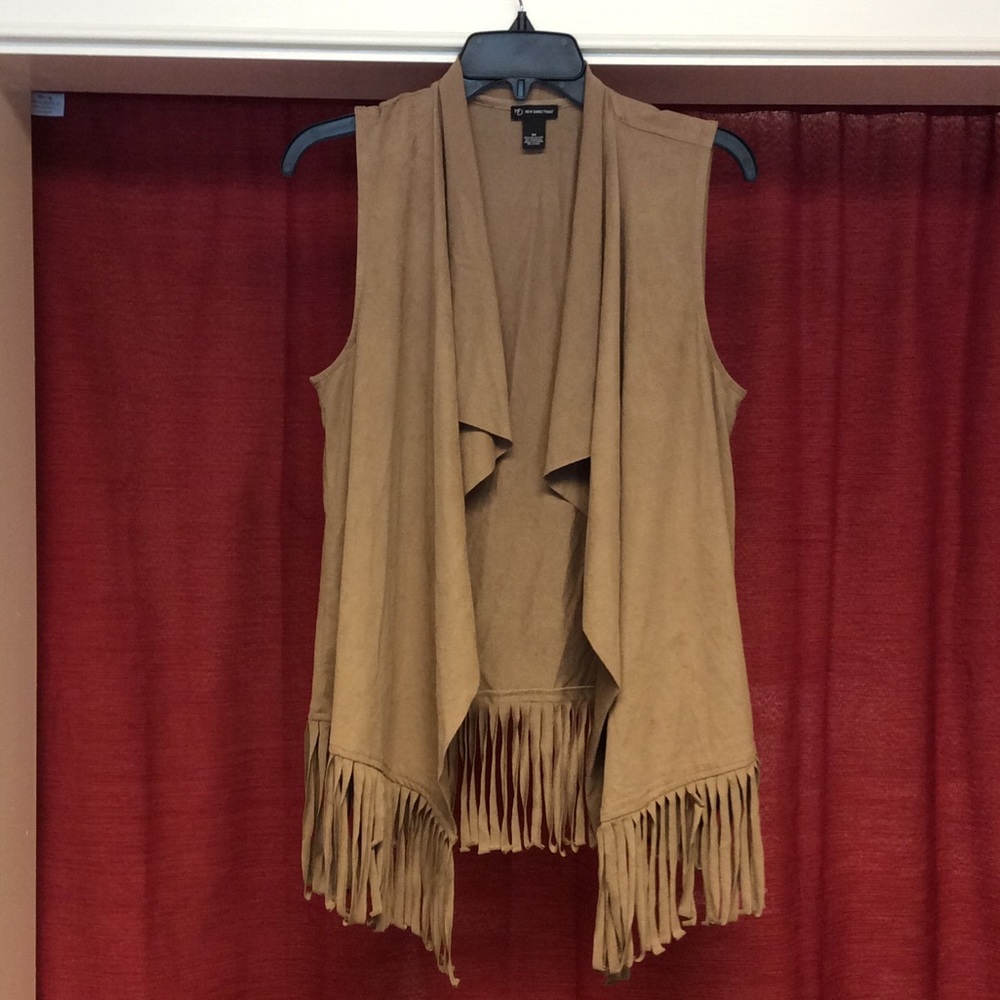 New Directions Suede fringe vest size medium