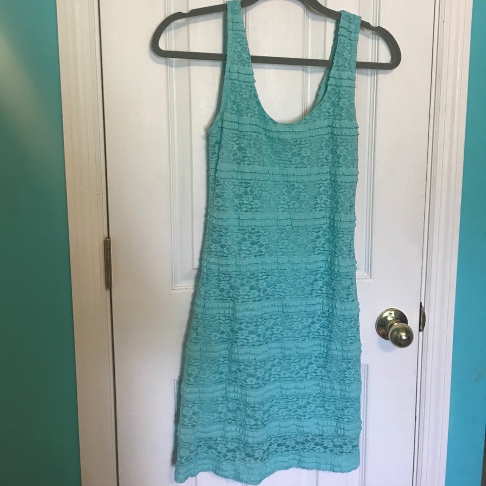 Blue fitted dress