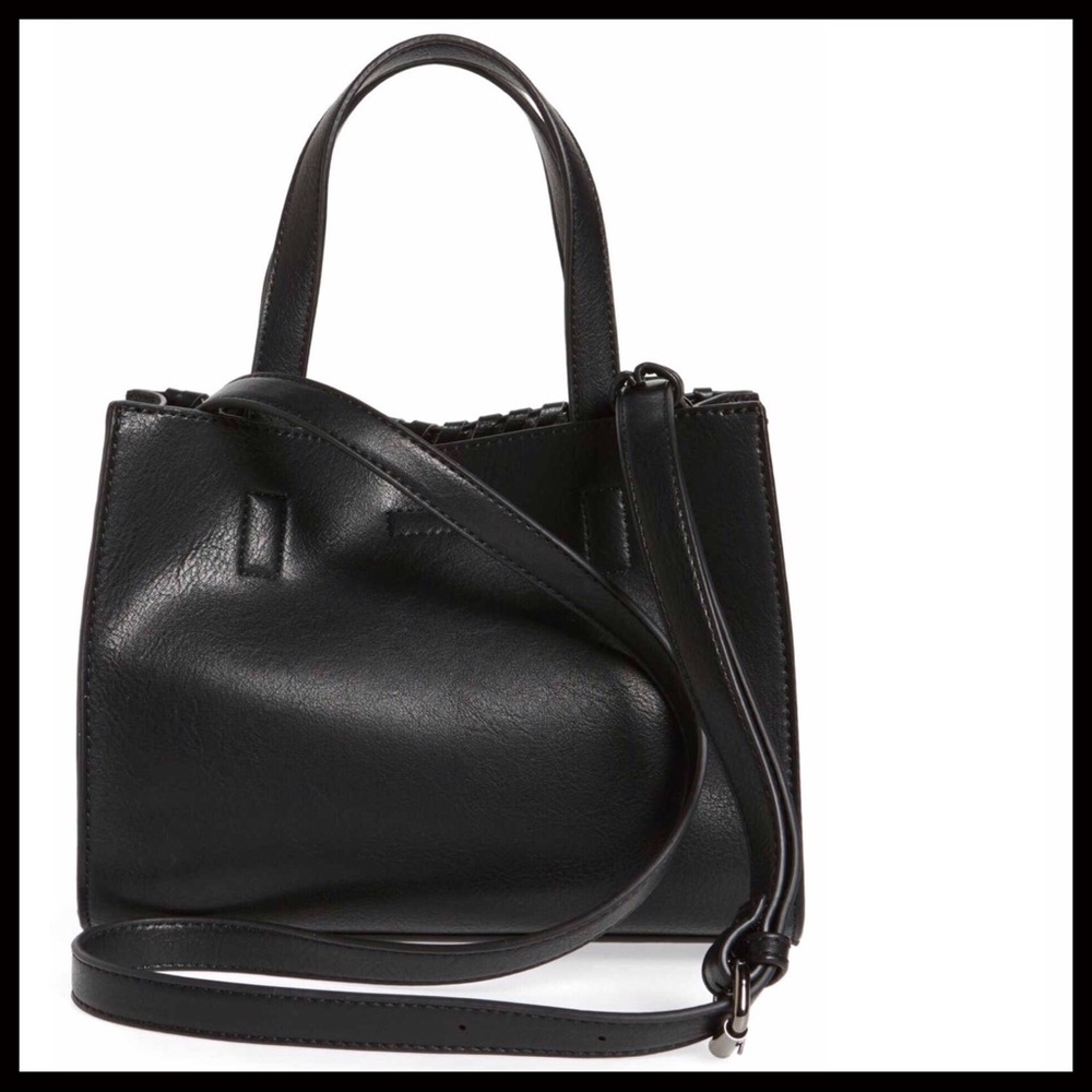 ❌SOLD❌BLACK VEGAN LEATHER Crossbody Saddle Bag - Picture 7 of 8