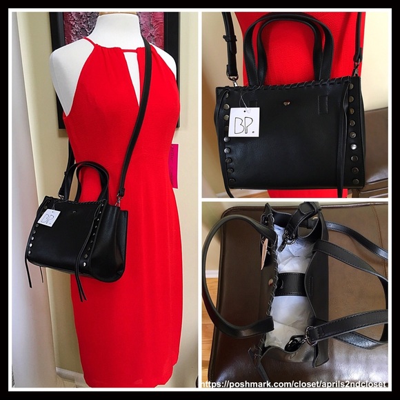 ❌SOLD❌BLACK VEGAN LEATHER Crossbody Saddle Bag - Picture 5 of 8