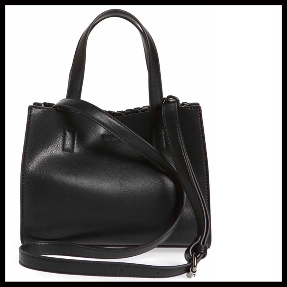 ❌SOLD❌BLACK VEGAN LEATHER Crossbody Saddle Bag - Picture 7 of 8