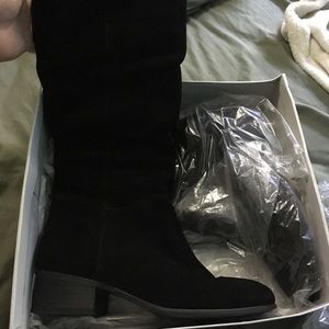 Steve Madden knee high Suede black boots