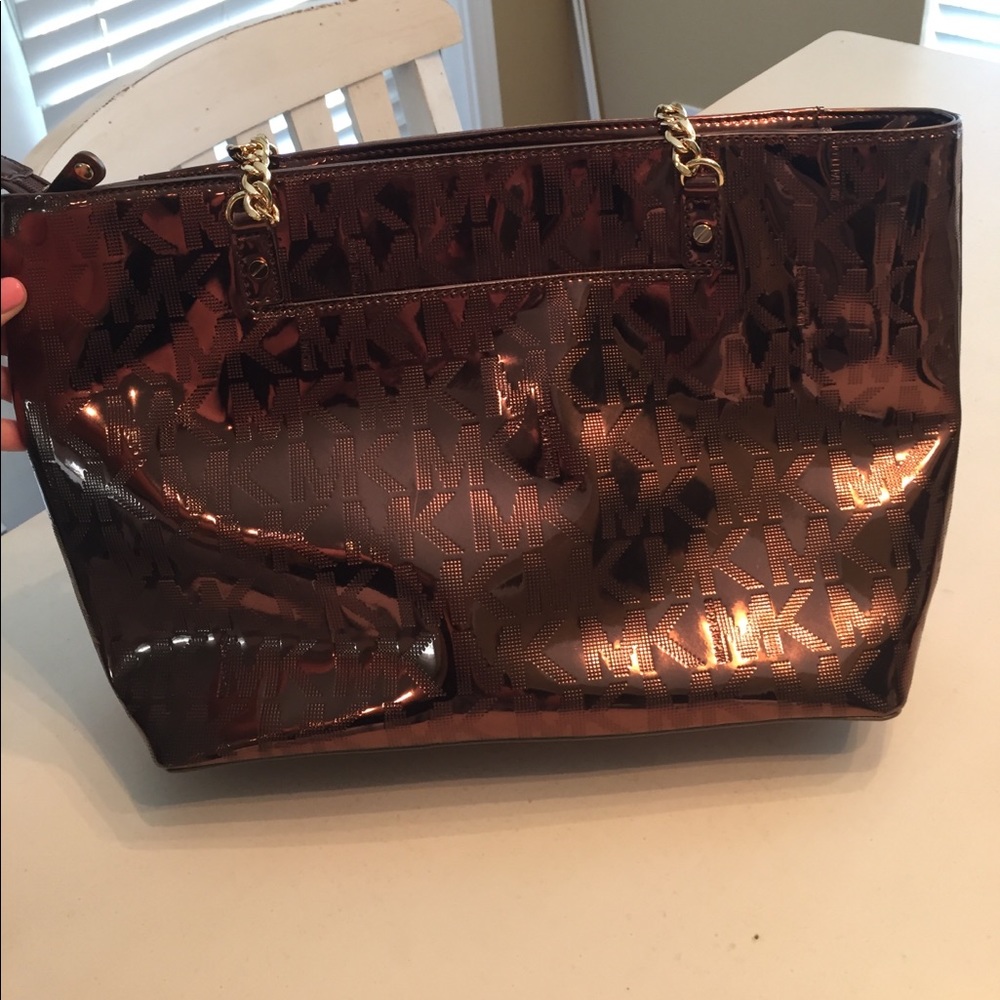 Rose gold tote