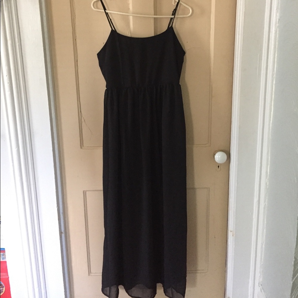 NEW Forever 21 black high-low sheer dress