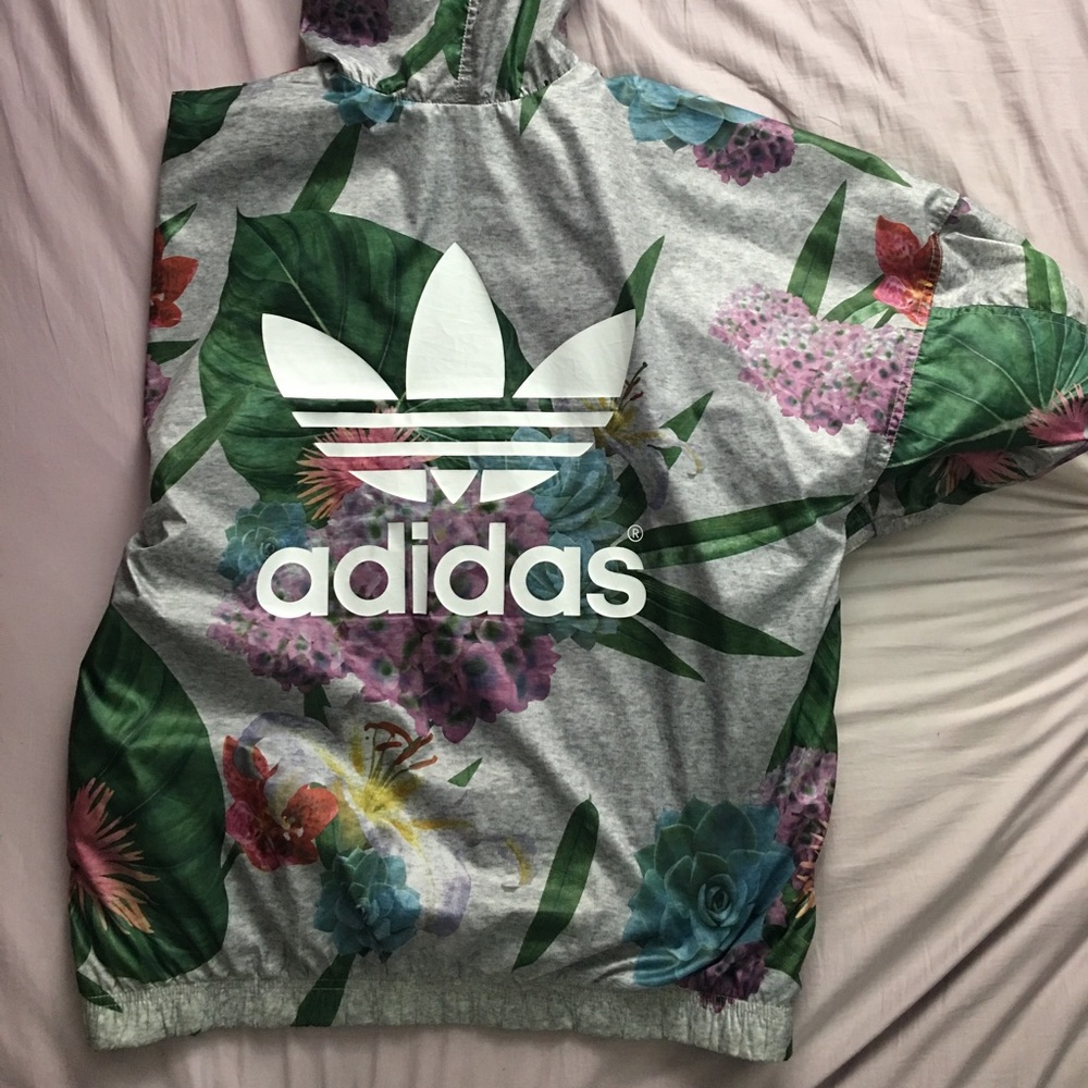 Adidas Floral Windbreaker