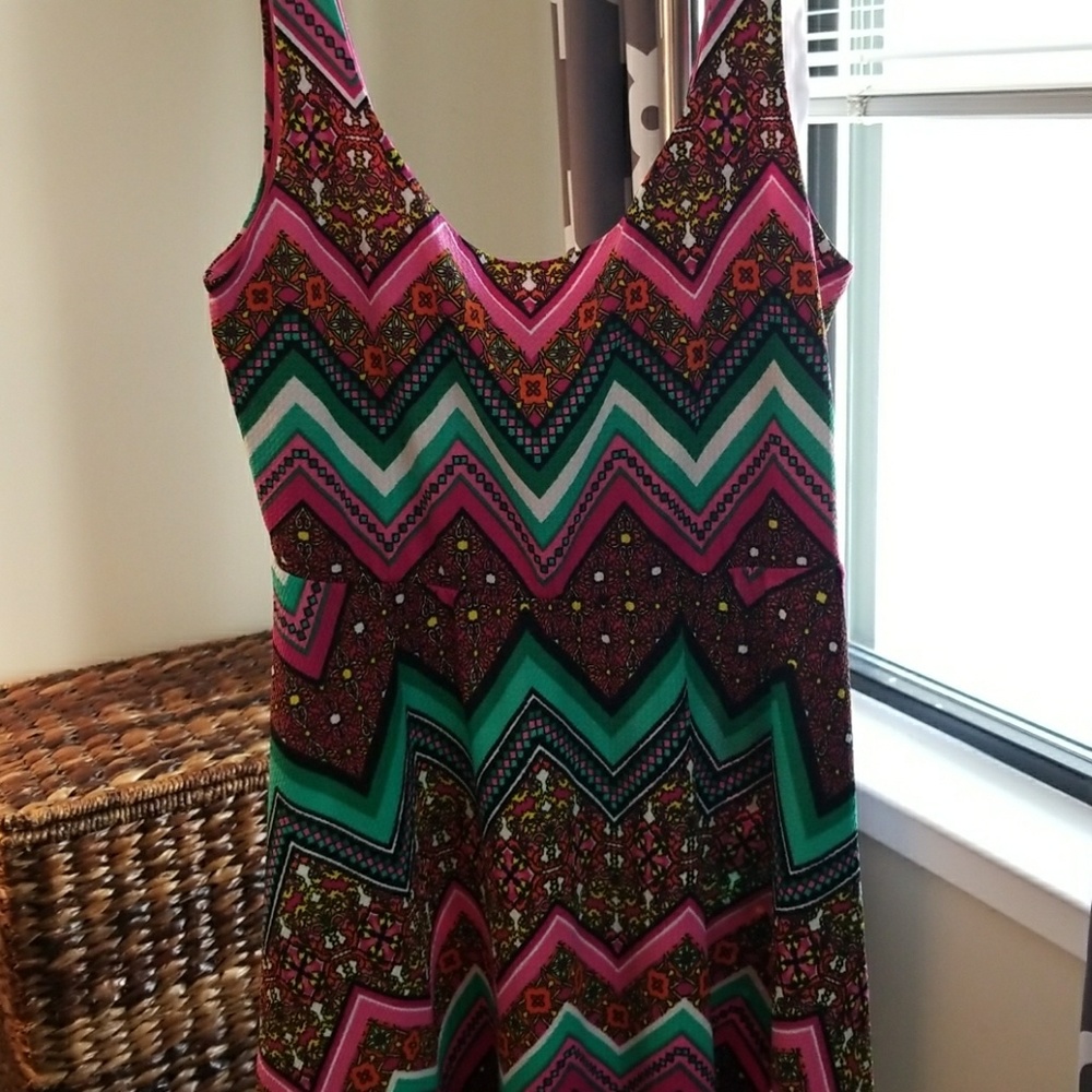 Chevron tribal print dress