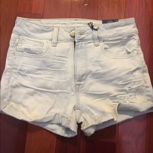 American Eagle Light-wash Denim Shorties