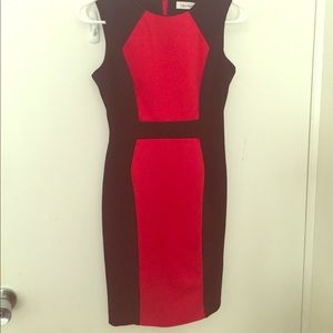 Calvin Klein Red/Black Dress