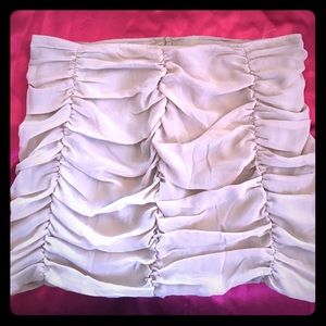 Ruffled tan skirt XL