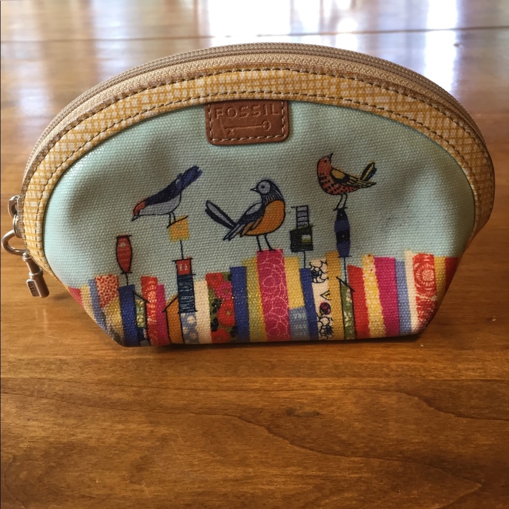 Fossil Key-Per Zip Pouch. Bird design