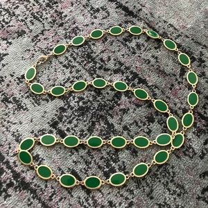 Banana Republic Green Enamel Necklace