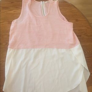 Pink and White Tank Top