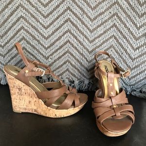 Size 9 brown wedges