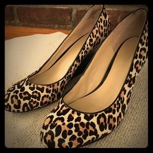 Nine West Cheetah Print wedge Heels