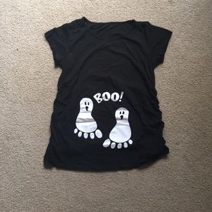 Maternity Halloween Shirt "BOO!"