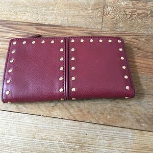Michael Kors Burgundy Studded Wallet