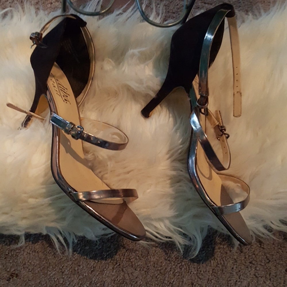 Black/Bronze High Heel Summer Dressy Sandles
