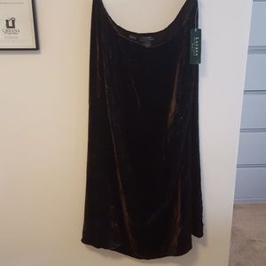 NWT Ralph Lauren soft long velvet skirt