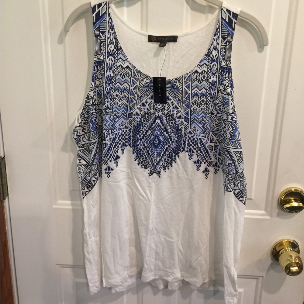 NWT OUtback Red White/ Blue Design Tank Top Large